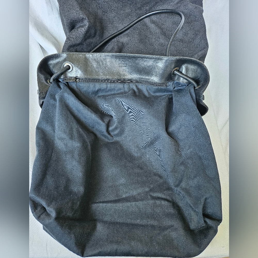 GUCCI tote black denim interlocking G Vintage - Picture 10 of 15